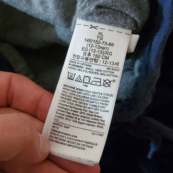 WARM CORDUROY LINED CARGO PANTS - Size XL Big Boys GAP - Picture 5 of 5